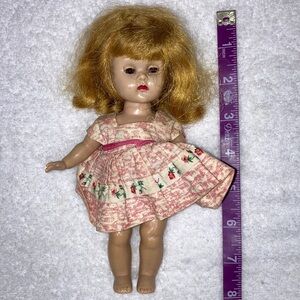 Vintage Ginny Vogue doll red head hard plastic 7”